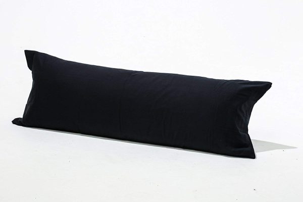 Black Draught Excluder under door Stopper Cushions in Plain PolyCotton Fabric