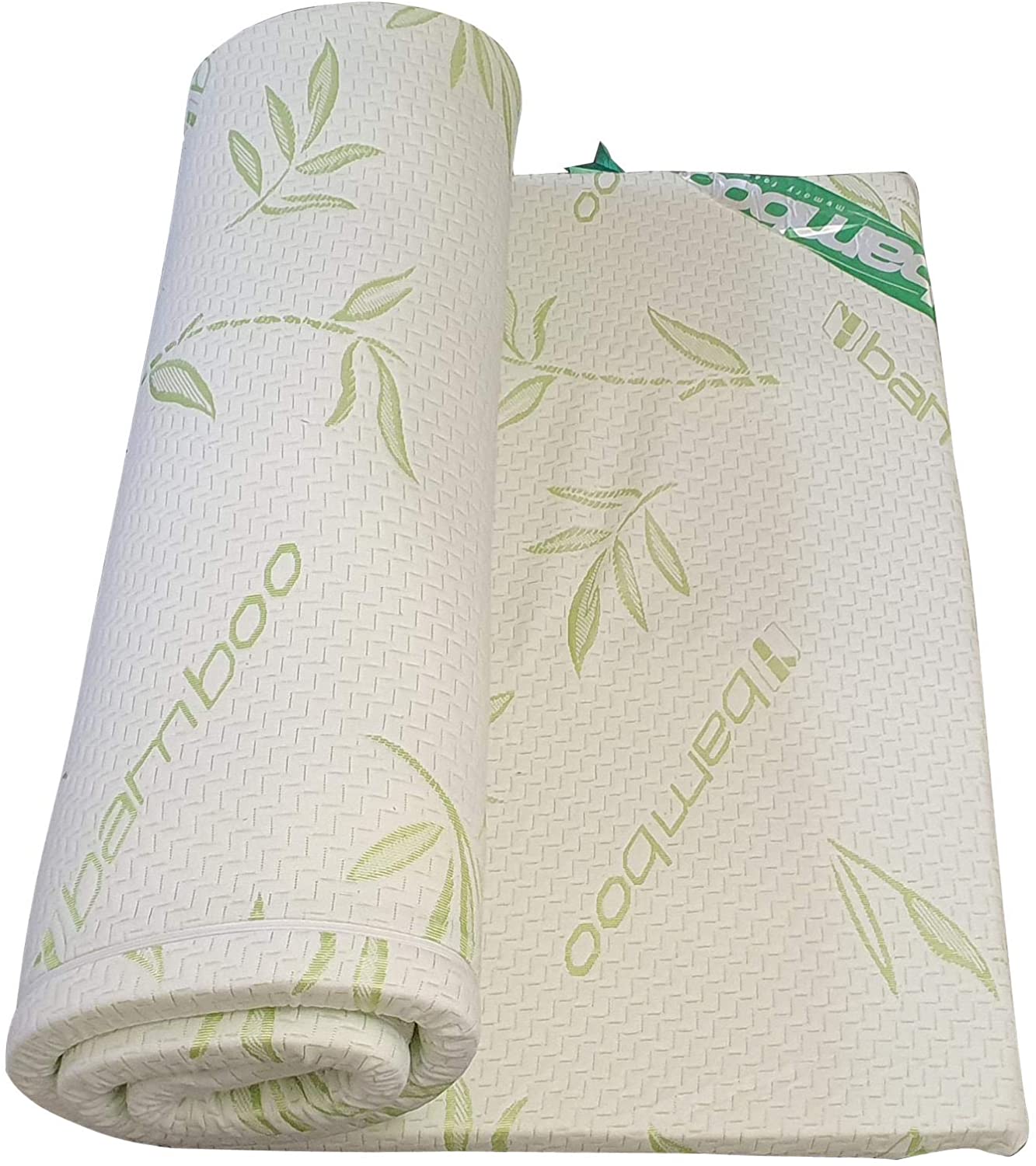 Bamboo Memory Foam Mattress Topper Enhancer - Pressure Relief Soft Toppers With Removable Cover