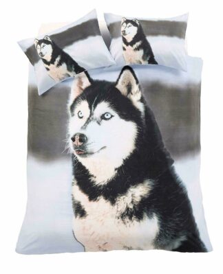 Huskey Leopard 3d Printed Duvet Quilt Cover Set with Pillowcases