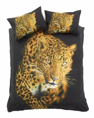 Leopard Leopard 3d Printed Duvet Quilt Cover Set with Pillowcases