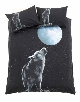 Moonlight Wolf Leopard 3d Printed Duvet Quilt Cover Set with Pillowcases