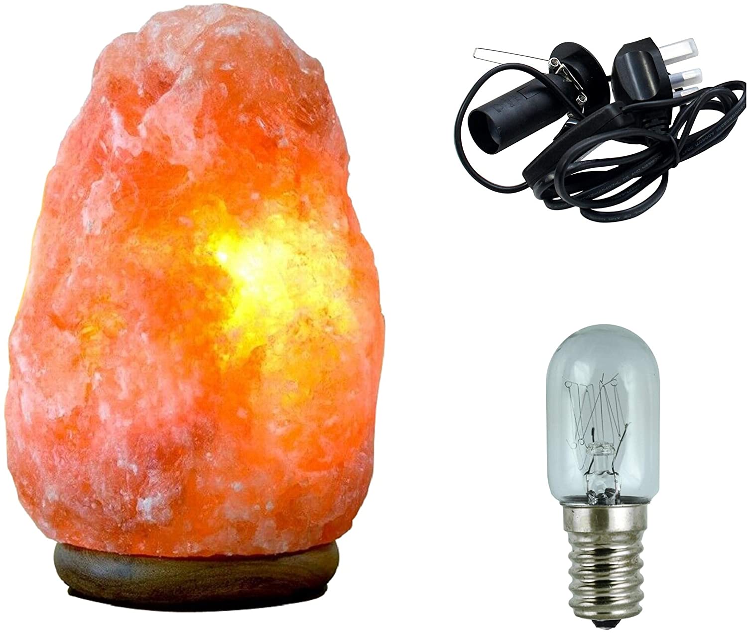 Original Himalayan Pink Crystal Rock Salt Lamp - Large 3-4 KG Bedside Mood Lamps Premium Quality for Good Health Natural