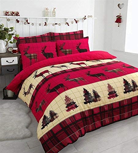 Red Weird Stag Duvet Cover set