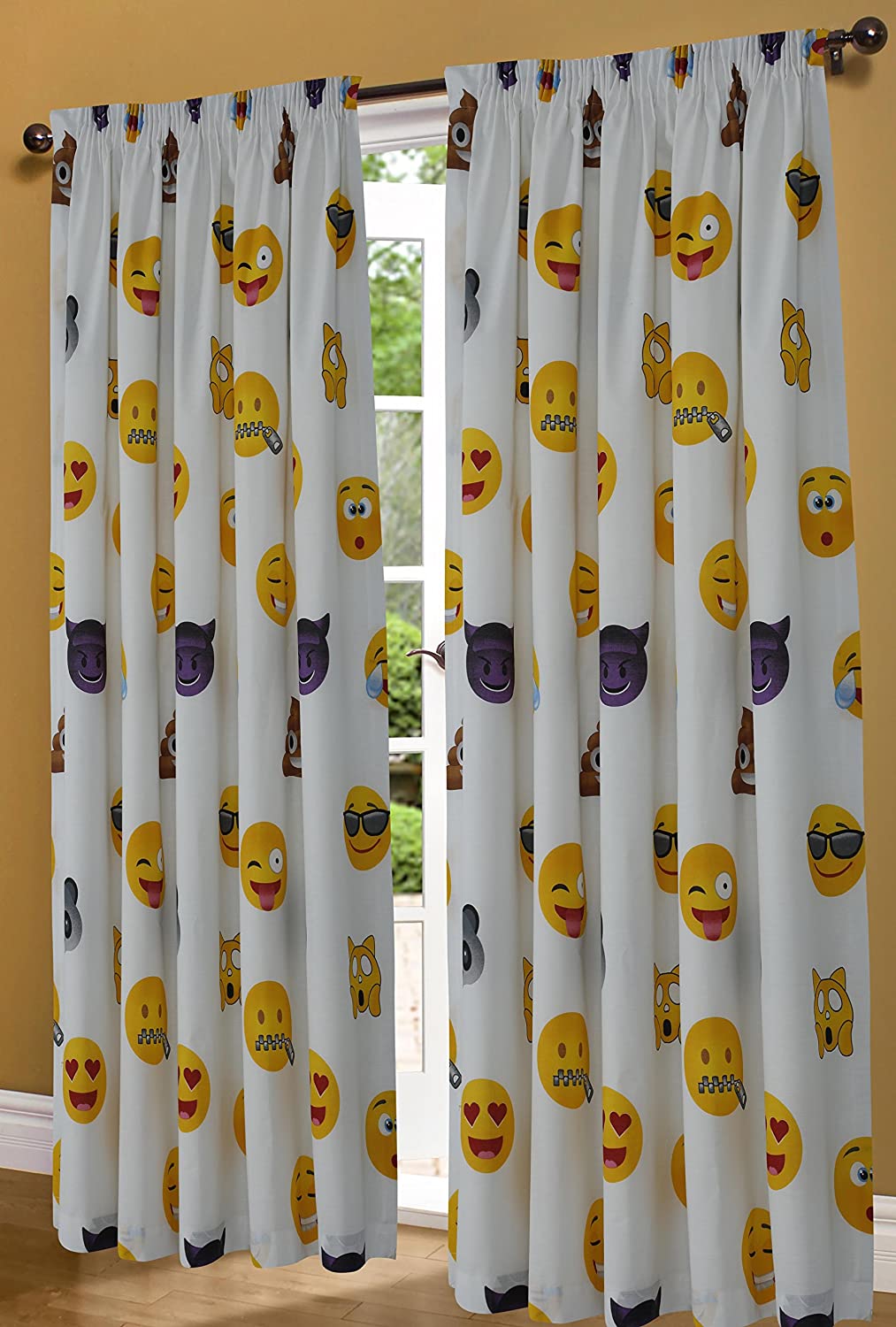 Emoji Smiley Curtains